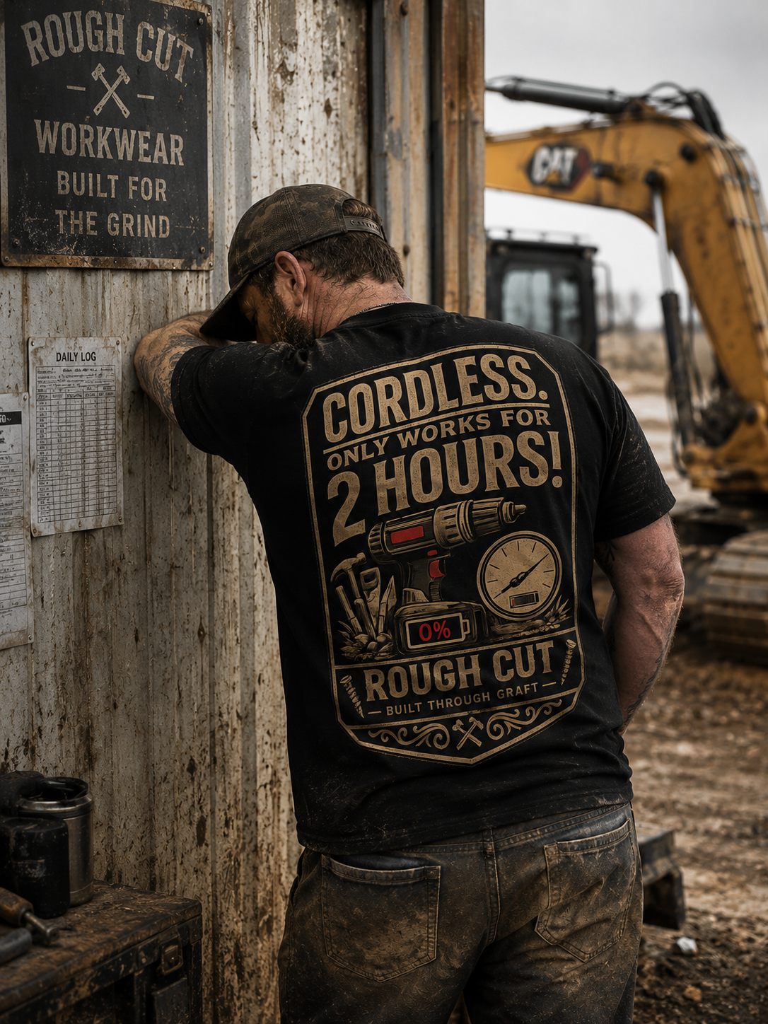 Cordless Only Works for 2 Hours! – Premium Heavyweight T-Shirt