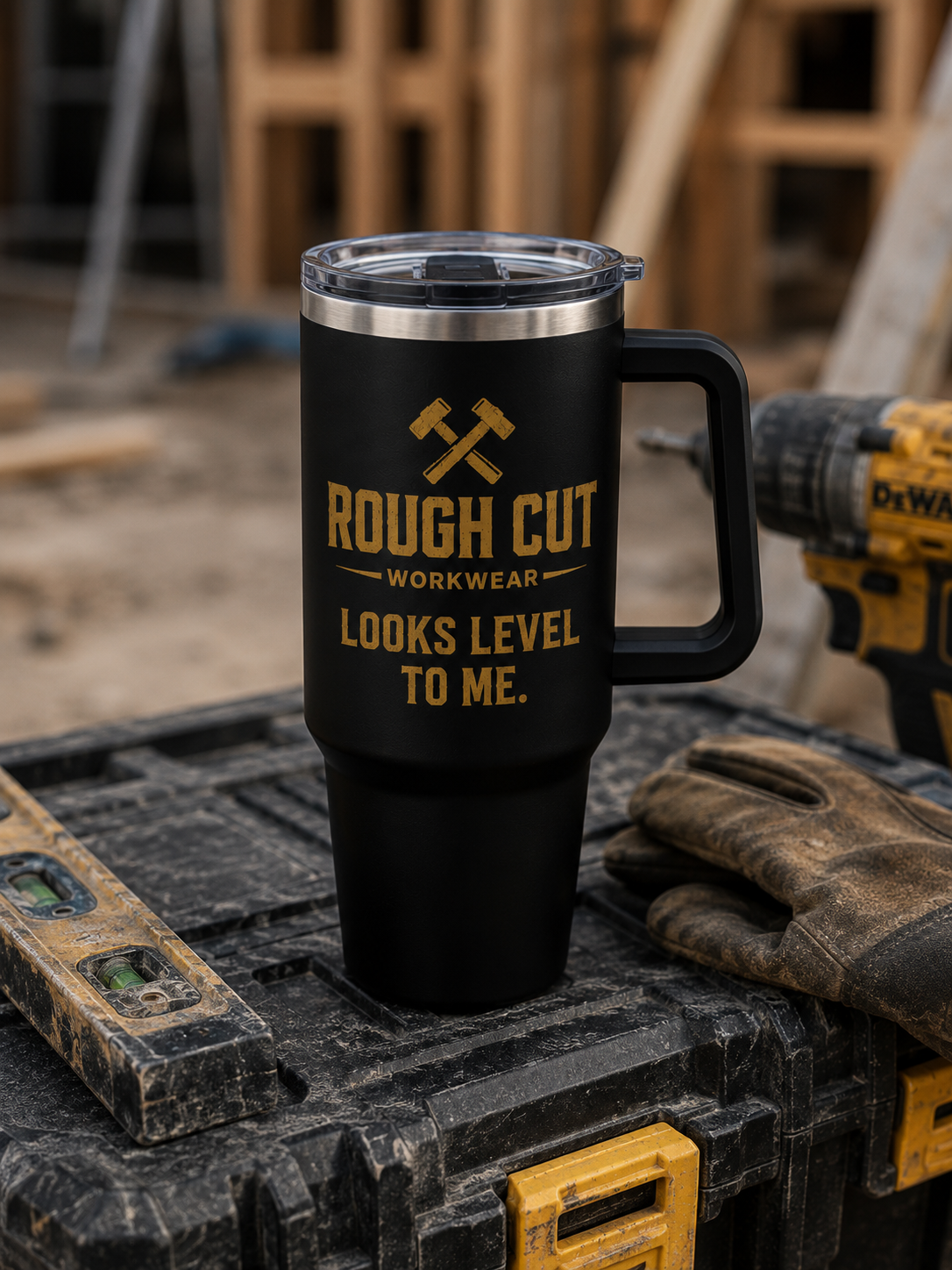 Rough Cut Workwear™ 40oz Insulated Tumbler – Looks Level To Me.