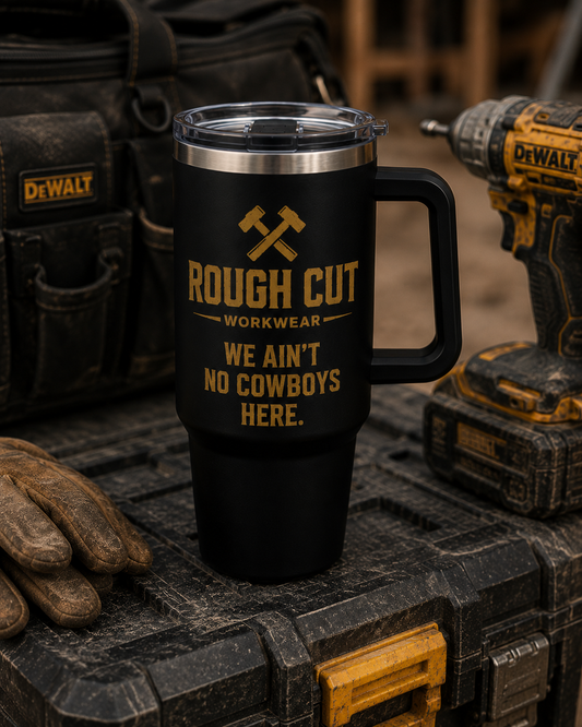 Rough Cut Workwear™ 40oz Insulated Tumbler – Ain't No Cowboys Here