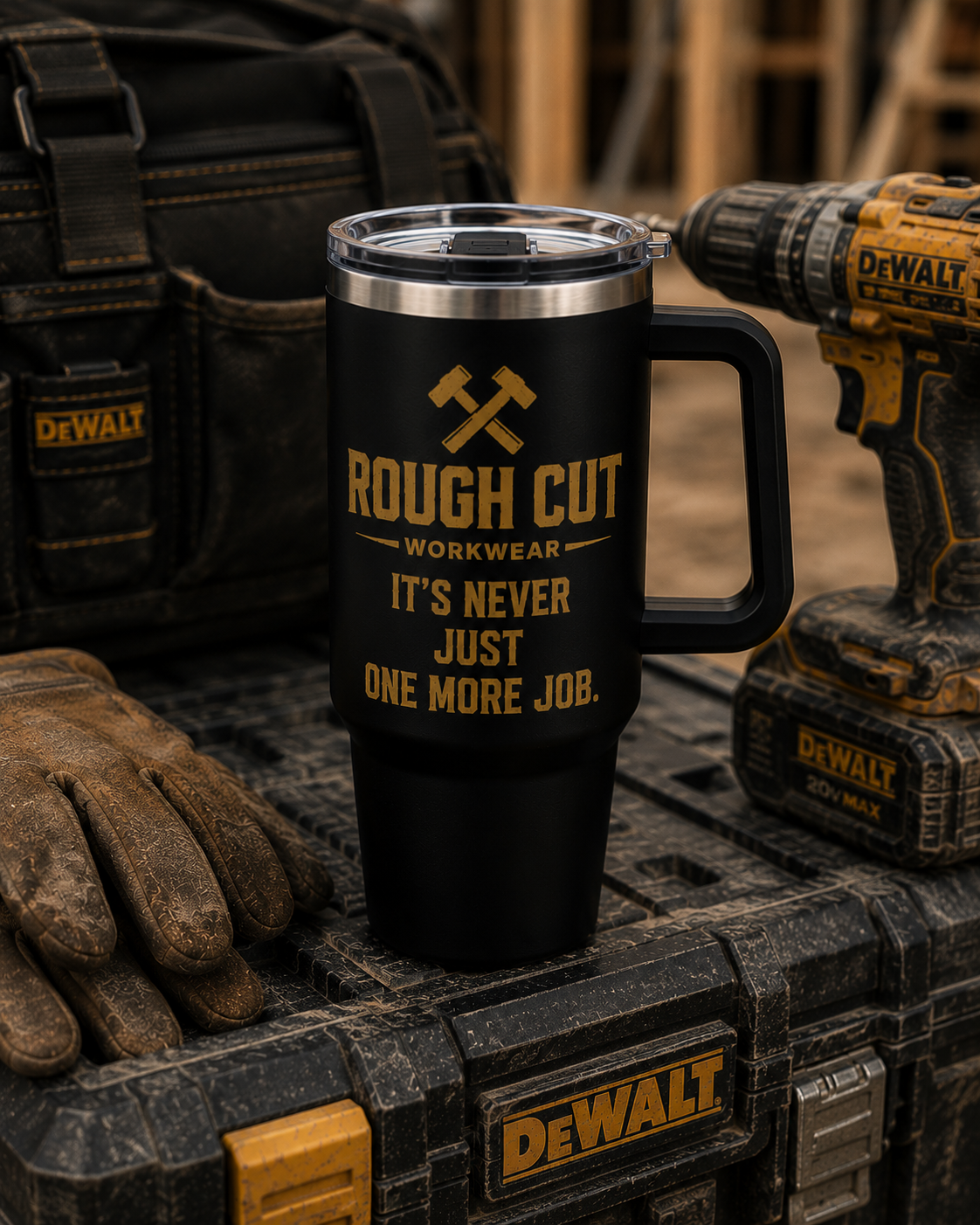 Rough Cut Workwear™ 40oz Insulated Tumbler – It's Never Just One More Job