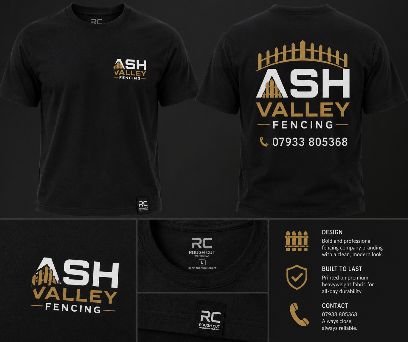 Premium Company Workwear T-Shirt | Custom Branded Heavyweight Tee