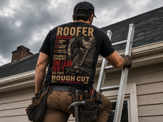 Roofer – Explaining to Everyone Why the Leak Isn't His Fault – Premium Heavyweight T-Shirt