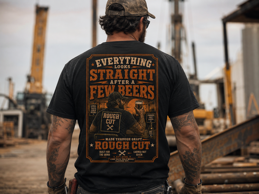 Everything Looks Straight After a Few Beers – Premium Heavyweight T-Shirt