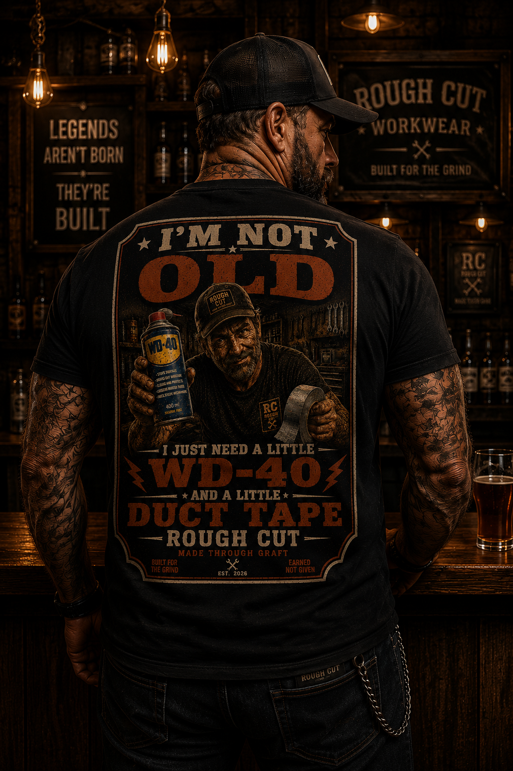 I'm Not Old, I Just Need a Little WD-40 and a Little Duct Tape – Premium Heavyweight T-Shirt